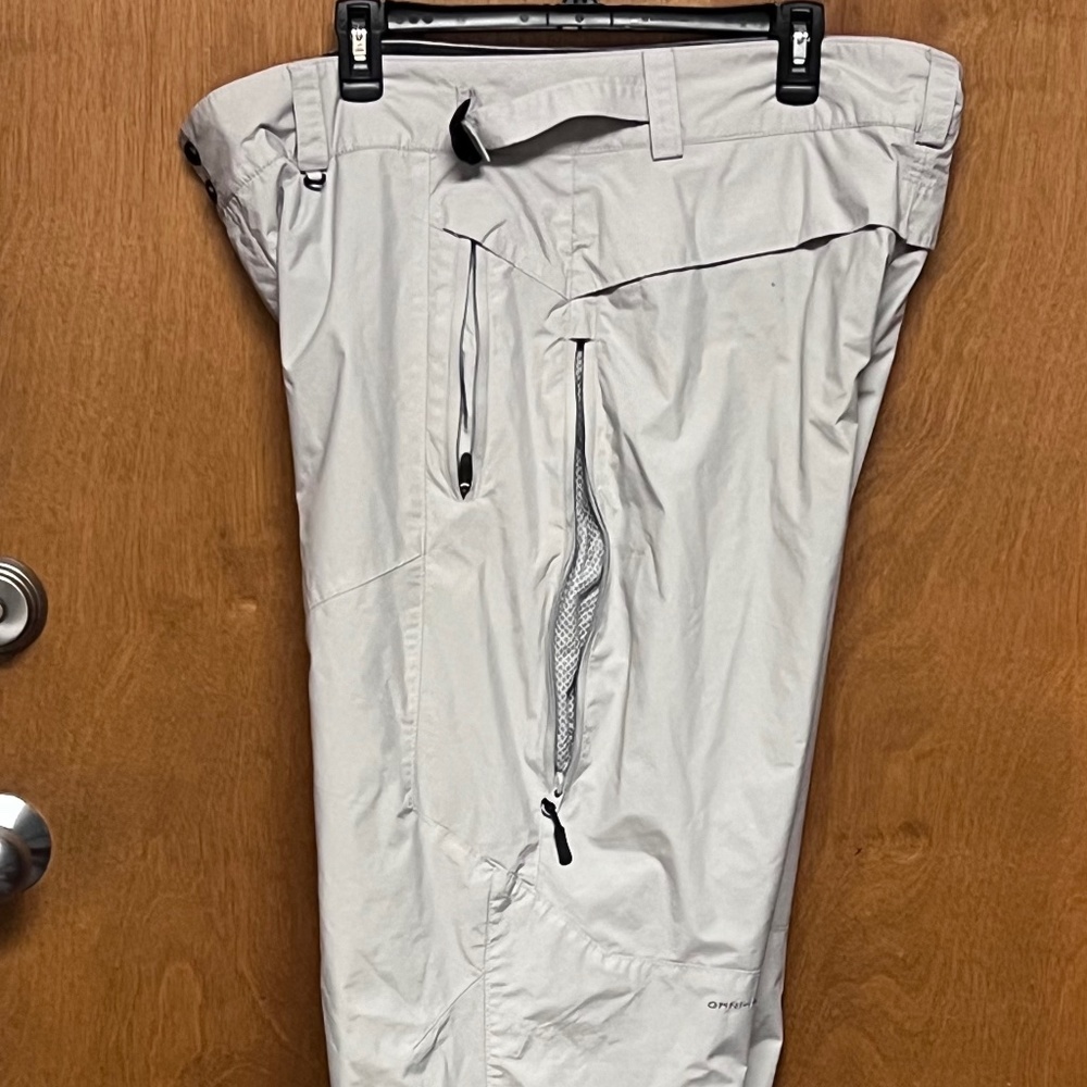 Mens XL Columbia Omni-Hybrid snow pants, heather grey